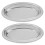 2 Pcs Pastry Serving Tray Multi-function Party Small Silver 5