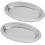 2 Pcs Pastry Serving Tray Multi-function Party Small Silver 7