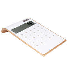 Portable 10-Digit Solar Power Calculator, Ultra Thin, LCD Display (White, Black, Red, Blue)