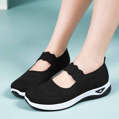 Γυναικεία παπούτσια με slip-on από mesh, μαλακή σόλα, αναπνεύσιμα, μοντέρνα, άνετα loafers, 1
