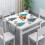 Toalha de mesa natalina fácil de colocar para mesas quadradas de até 91x91 cm (36x36 polegadas), com bainha elástica para um ajuste seguro e 3