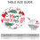 Festlig stripete julebordduk 132 cm rund, elastisk kantdesign for middagsbord 4