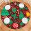 Toalha de mesa redonda de Natal de 52 polegadas com bainha elástica – Compatível com a maioria das mesas 2
