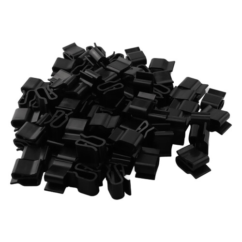 Photovoltaic Cable Clamp Black Plastic 100 pcs 1