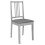 VidaXL vidaXL Dining Chairs with Cushions Kitchen Dinner Chair 2 pcs Grey Solid Wood 2