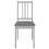 VidaXL vidaXL Dining Chairs with Cushions Kitchen Dinner Chair 2 pcs Grey Solid Wood 3