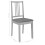 VidaXL vidaXL Dining Chairs with Cushions Kitchen Dinner Chair 2 pcs Grey Solid Wood 7