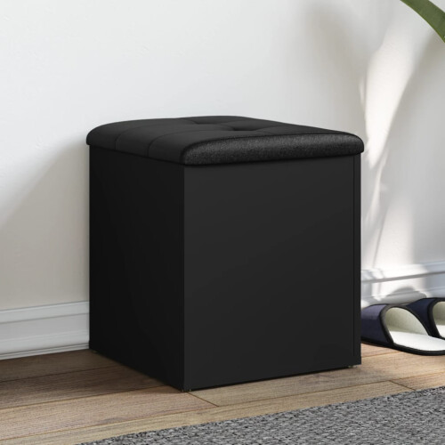 VidaXL vidaXL Storage Bench Black 42x42x45 cm Engineered Wood 1