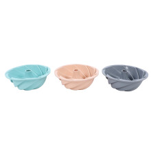 Silicone Round Cake Pans, 24x8cm Fluted Bread Molds for Baking