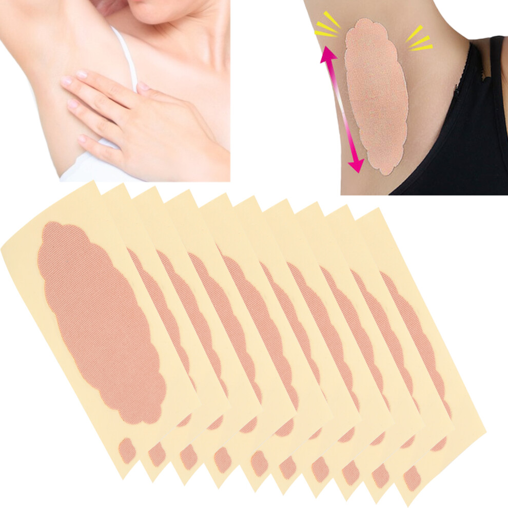 10PCS Underarm Sweat Pads Cotton Absorbing Disposable 11.5x4.5cm