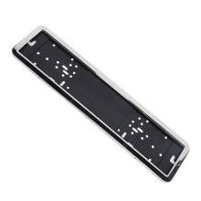 2pcs Polished Stainless Steel EU License Plate Holders 52x11 cm