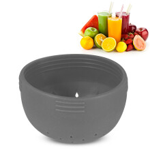 Gray Silicone Mini Food Colander - 73mm Drainer & Tea Strainer