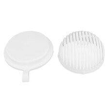White Salad Cutting Bowl with Divider, 22.5x18cm, PP Material
