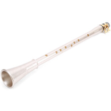 Mini-Klarinette Es ABS Kompaktes Musikinstrument, Gold 15cm