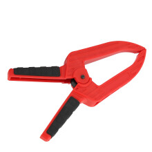 Spring Clamp with Long Flat Nose, 3in Opening, Plastic Fixing