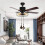 12Pcs Ceiling Fan Pull Chain Set,Bulb and Fan Pattern Pull Chain Extension Fan Pull Chain Pendant 12 Inch (Red Bronze) 4
