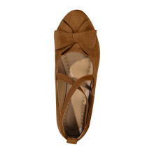 Damesko med lav hæl, ruskind, butterfly-design, elastisk snøring, slip-on, rund tå, til arbejde, udendørs brug, amerikanske størrelser 4