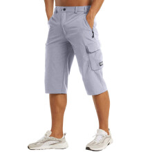 Heren baggy sweatshorts slim fit zomer klassieke jeansshorts lichtgewicht casual zomer shorts outdoor sportkleding grijs, maat XXL