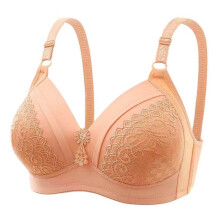 Women's Push Up Wireless Bra Support Comfort No Underwire Bralette Everyday Wear Bras for Older Women, Grey, Size 44