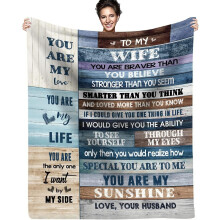 Romantic Throw Blanket for Wife Grey 130x150cm