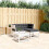 VidaXL vidaXL 3 Piece Garden Sofa Set with Cushions White Solid Wood Pine 2