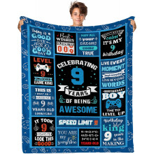 Couverture d'anniversaire cool pour adolescents garçons 40x50 pouces