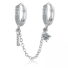 925 sterling zilveren oorringen (huggie-model) voor dames (1 paar)