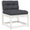 VidaXL vidaXL 5 Piece Garden Sofa Set with Cushions White Solid Wood Pine 4