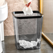 Modular Stackable Recycling Bins Clear Compartmentalized Waste System for Home Office Sorting 8.6x8.6x10.6in