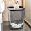 Modular Stackable Recycling Bins Clear Compartmentalized Waste System for Home Office Sorting 8.6x8.6x10.6in 1