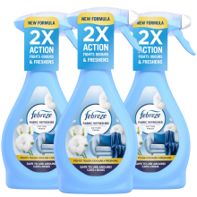 3 X 385ml Febreze Fabric Refresher Spray - Cotton Fresh