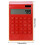 Ultra Thin 10-Digit Solar Calculator with LCD Display – Red 2