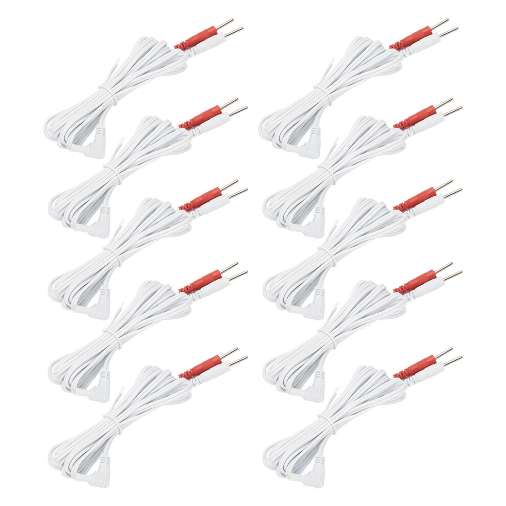 10pcs 2.35mm 1.8m Electrode Lead Wires for TENS Unit Physiotherapy