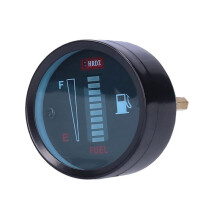 Fuel Meter Gauge Indicator, Fuel Gauge Pointer Universal Fuel Tank Meter, 52mm 12V Green LED for Auto Motorcycle Boat