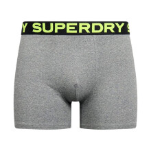Boxer Superdry Dreierpack - Grau meliert/Neon