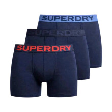 Boxer Superdry Dreierpack - Marineblau/Erotischrot
