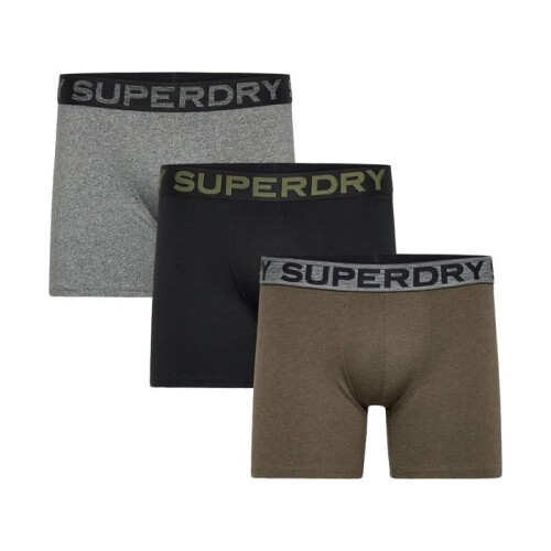 Superdry Boxer Superdry Triple Pack - Nero/Khaki/Grigio