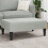 VidaXL vidaXL Fußhocker Hellgrau 77x55x31 cm Samt 2