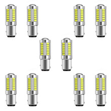 10x Super Bright LED 1157 LED Light Bulb P21/5W BAY15D LED Bulbs with 33SMD 5730 Chipsets Xenon White