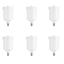 6X 600Ml Plastic Hvlp Paint Cup Pot for  Sprayer Cup Connector Jet Paint Sprayer