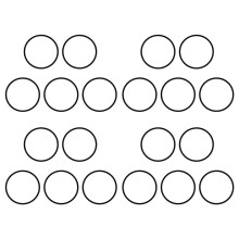 20Pcs 66mm X 60mm X 3mm Mechanical Black Rubber O Ring Oil Seal Gaskets