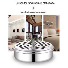 2X Stainless Steel Holder for Mosquito Coils, Fireproof Mosquito Spiral Container,Portable Metallic Mosquito Coil Holder
