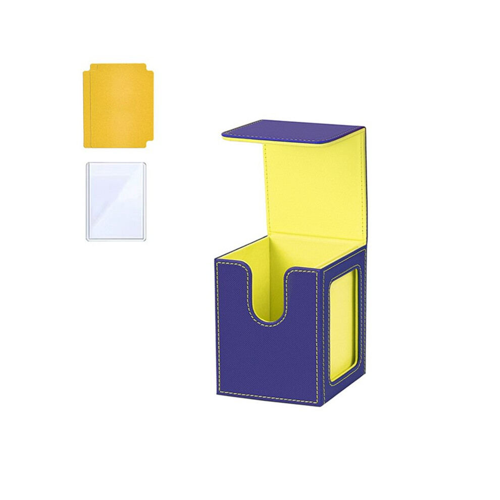 Saudism Trading Card Storage Box With Window ,Deck Case With Removable Lid, For Game Sports Card