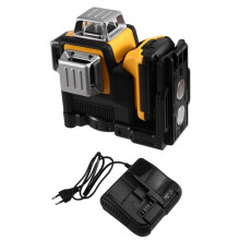 Nível de Laser de 12 V Nível de Laser de 12 Linhas Alta Precisão Luz Forte Linha Fina Nível Verde 3D Pode Reproduzir Linha Diagonal Plugue UE