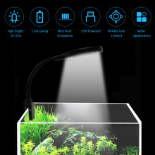 DC 5V 7W 18 LED Aquarium Light with 3 Colors, Dimmable & Flexible Tube