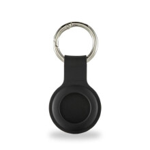 Portachiavi - Sensazione Fantastica - Apple AirTag - Silicone - Nero - Fissaggio facile con moschettone