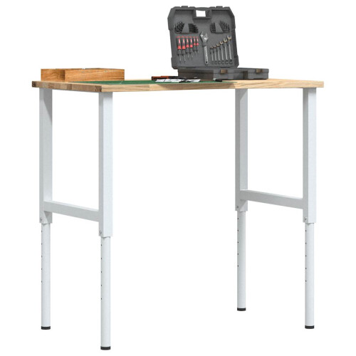 VidaXL vidaXL Workbench 100x60x(71.5-98) cm Solid Wood Oak 1