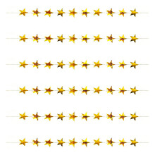Hangende sterbanners, hangend ornament, decoratieve-Goud