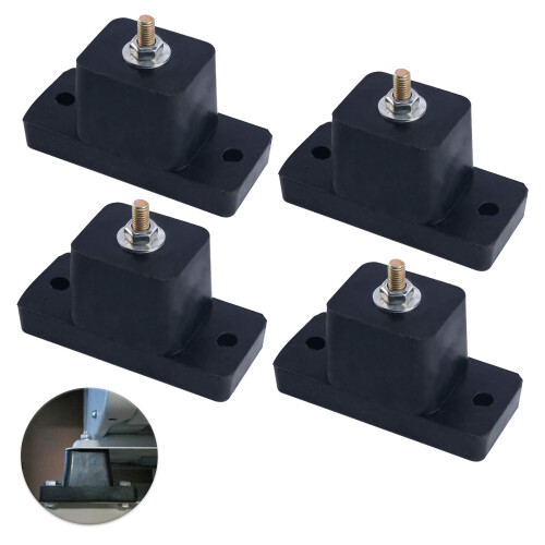 4-Pack Rubber Vibration Mounting Brackets for AC, 111*49*83mm Black