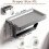 Rostfreier, selbstklebender Toilettenpapierspender und-grau 4